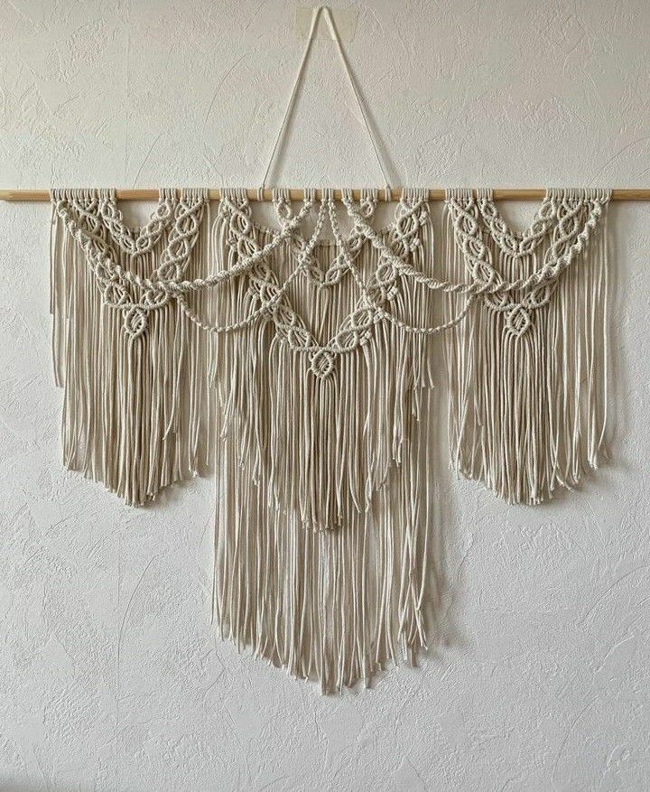 Big Macrame Wall Art | Rustic Macrame Wall Decor | Modern Boho Decor | Handmade Cotton Wall Art | Aesthetic Boho Decor | Perfect for Living Room & Bedroom