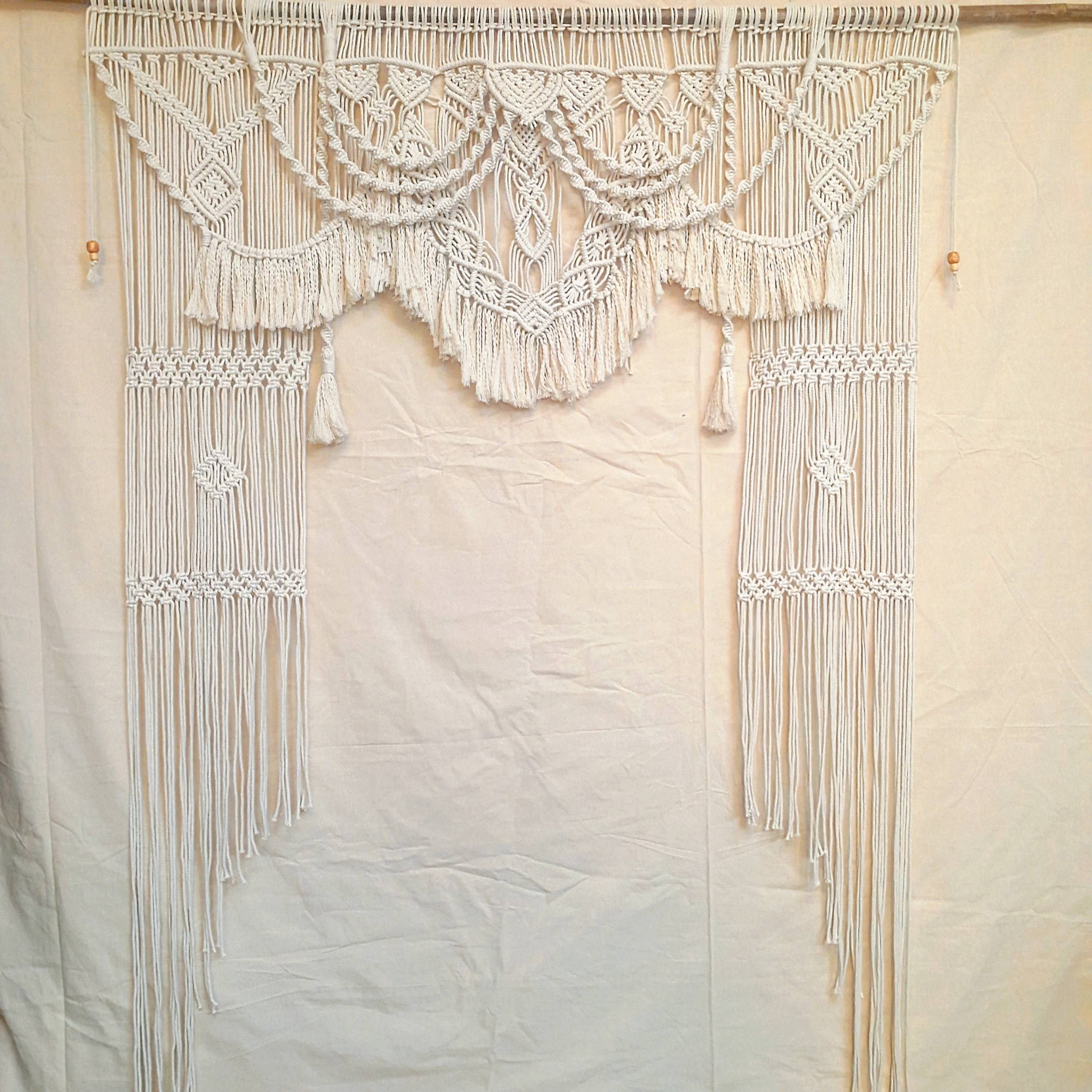 Boho Macrame Curtains for Home Decoration | Wedding backdrop Curtain