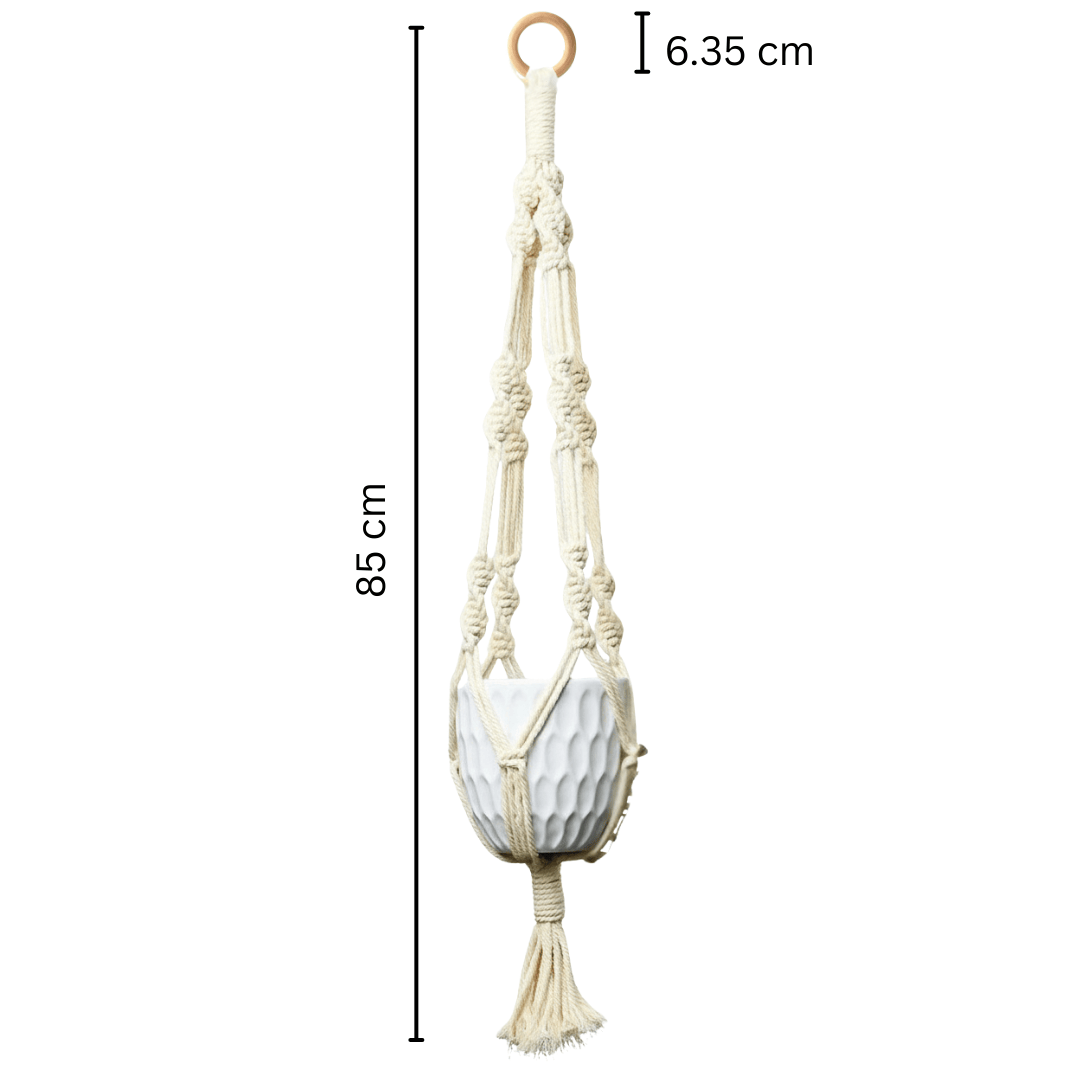 Macrame Hanging Planters Set | 3 Plant Hanger | Indoor & Outdoor Plant Hanger