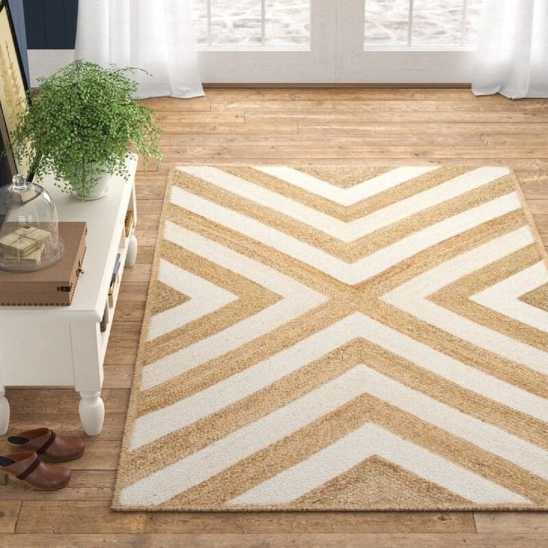 Jute Reversible Handmade Braided Area Rug | Decorative Rug | 4 x 6 feet Jute Rug