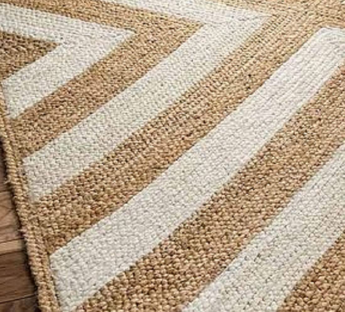 Jute Reversible Handmade Braided Area Rug | Decorative Rug | 4 x 6 feet Jute Rug