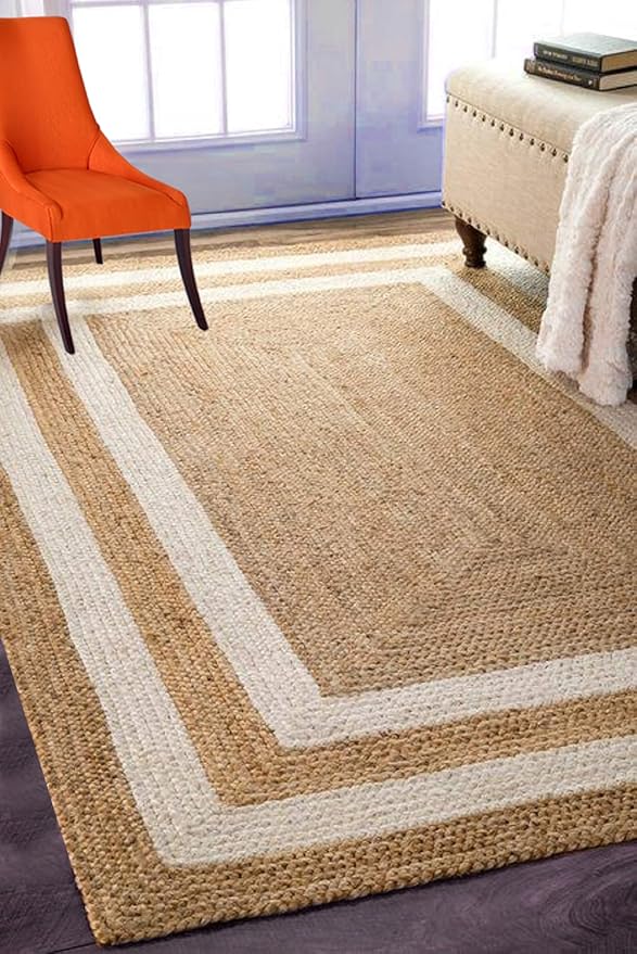 Jute Reversible Rug/Mat/Carpet/Durry | Decorative Rug | 3 x 5 feet Jute Rug