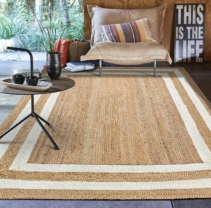 Jute Reversible Rug/Mat/Carpet/Durry | Decorative Rug | 3 x 5 feet Jute Rug