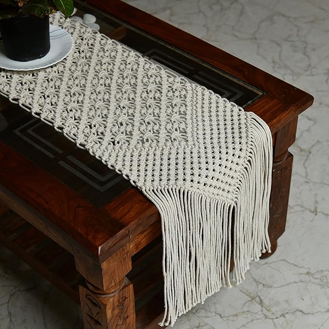 Mom's Rope Bohomeian Macrame Table Runner