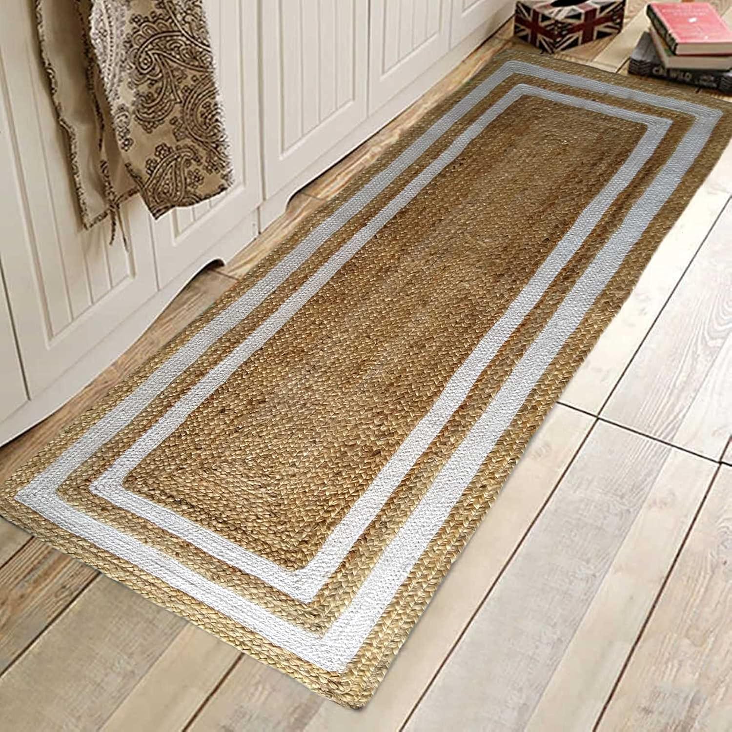 Handwoven Natural Jute Area Rug | Decorative Rug | 2 x 5 feet - Rug for Home