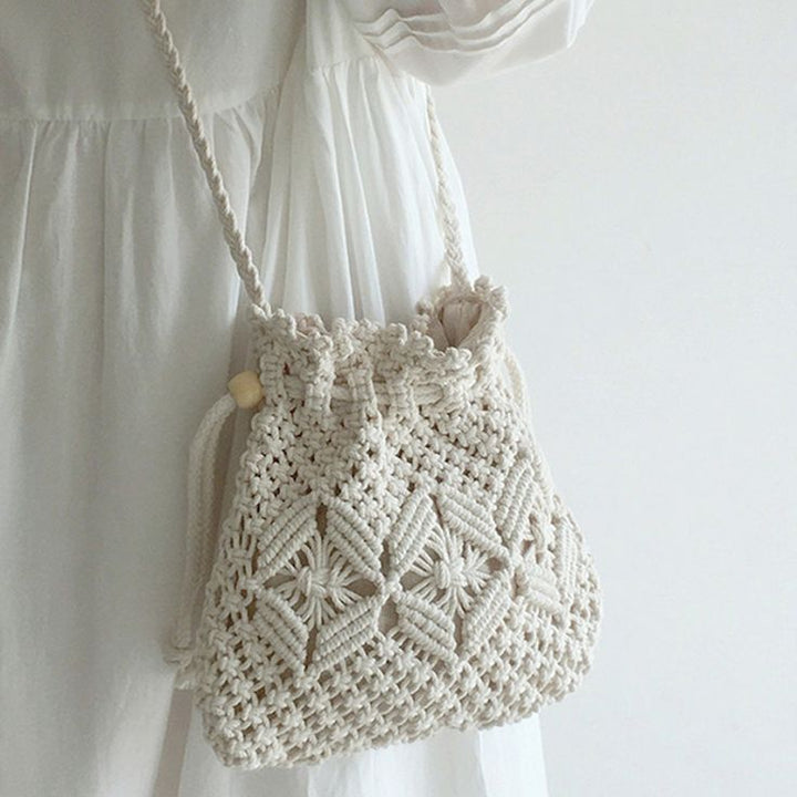 Aesthetic Macrame Handbag | Boho Design Macrame Purse | Boho Macrame Handbag | Eco-Friendly Handbag
