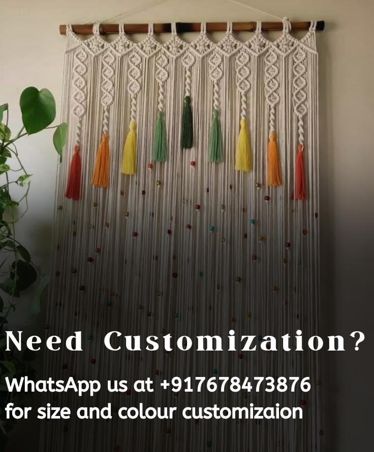 Macrame Curtain Boho Design | Macrame Room and Window Curtain