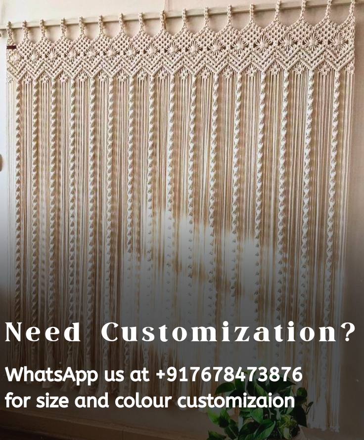 Large Macrame Curtain at Mom's Rope | Premium Design