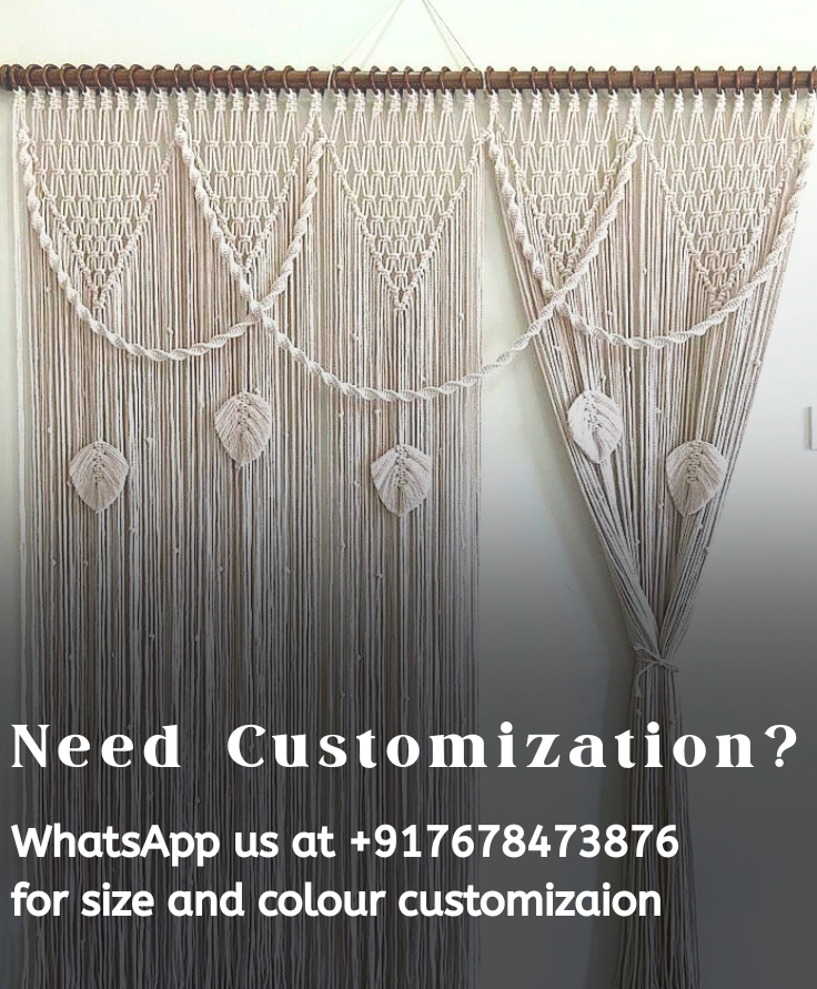 Macrame Curtains For Room and Window | Lage Macrame Backdrop Curtain Online
