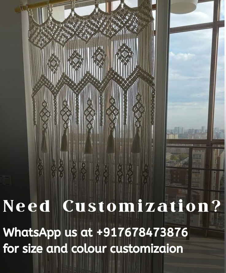 Large Macrame Curtains | Boho Macrame Curtains at Mom's Rope