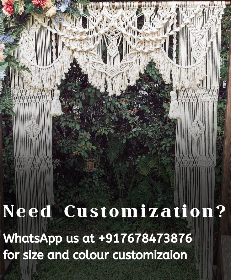 Boho Macrame Curtains for Home Decoration | Wedding backdrop Curtain