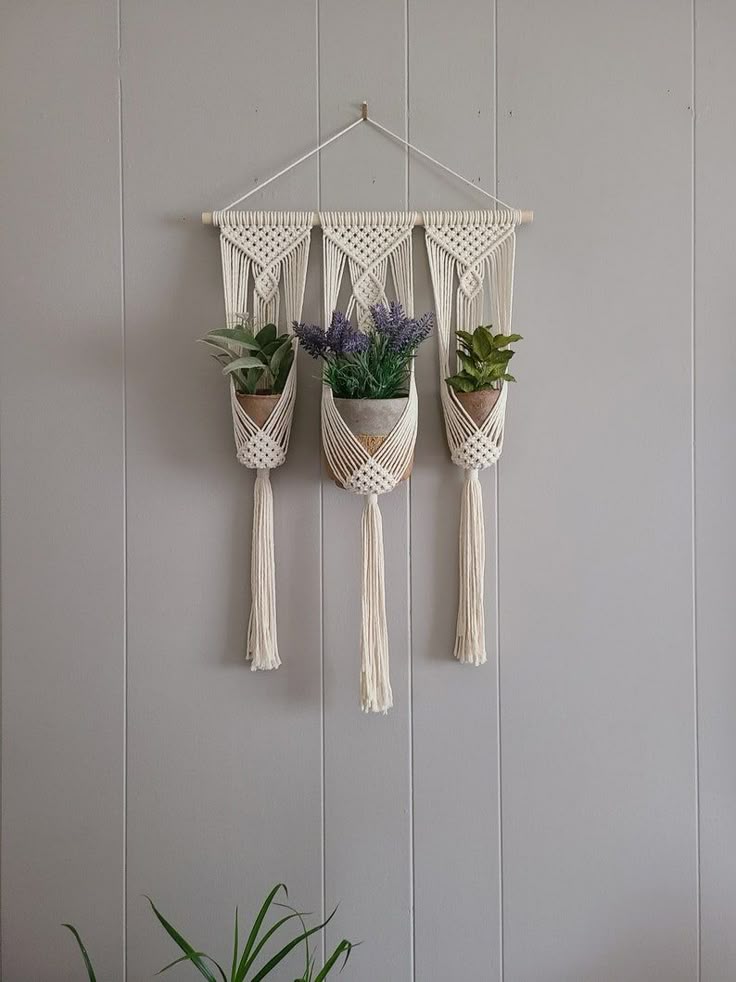 Hanging Macrame Plant Hangers | Macrame Hangers for Plants