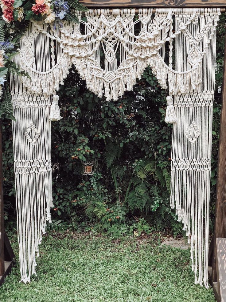 bohemian macrame curtains
