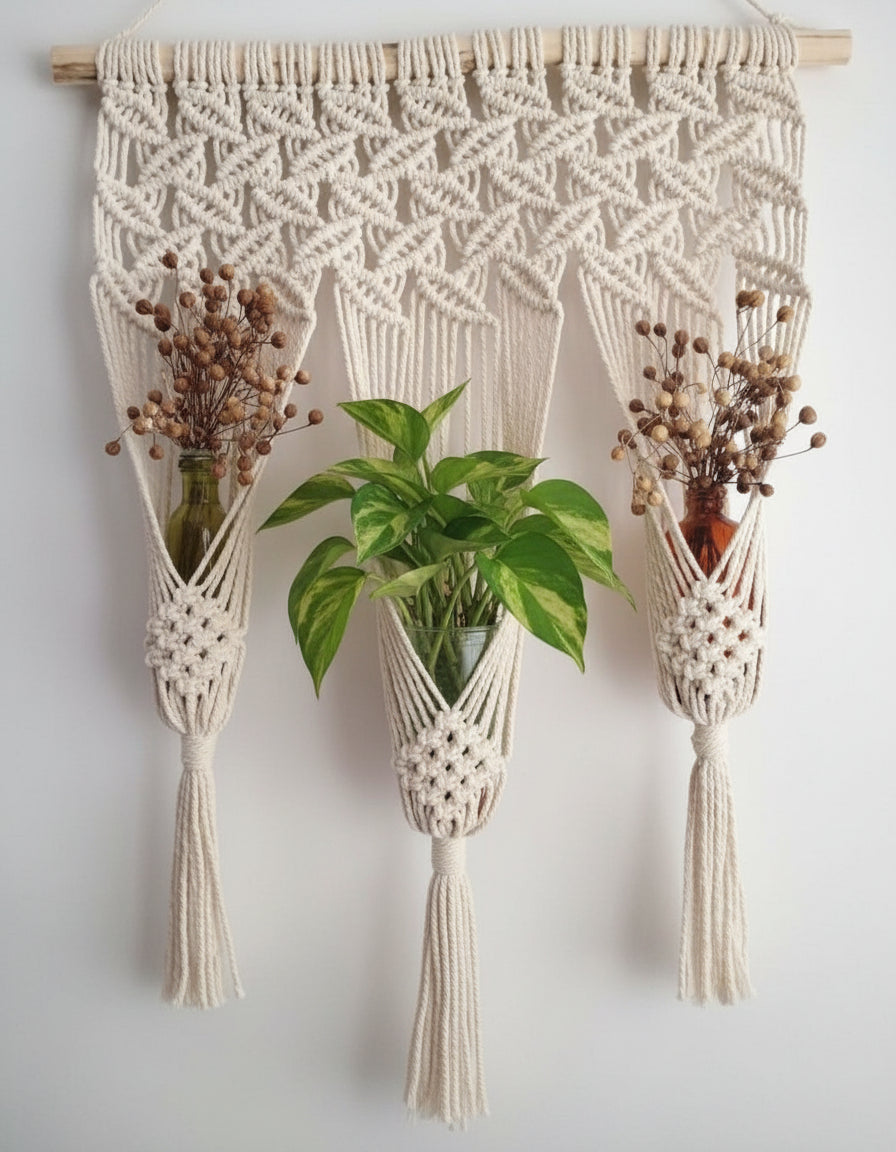 Mom's Rope Macrame Plant Hanger Set