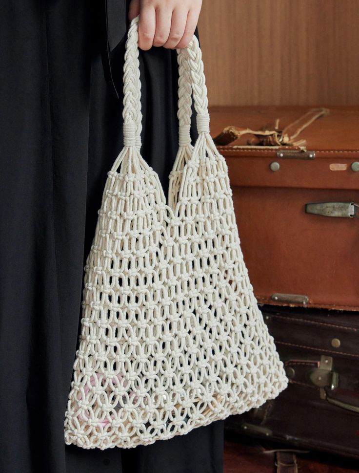 Mom's Rope Boho Macrame Beach Bag