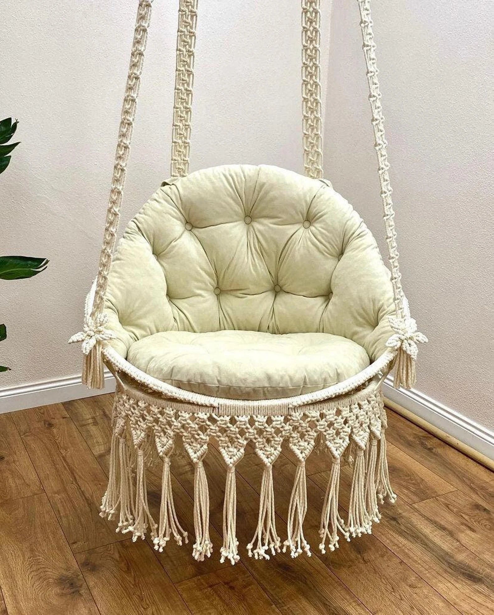 Winter Silk Macrame Swing with Mattress