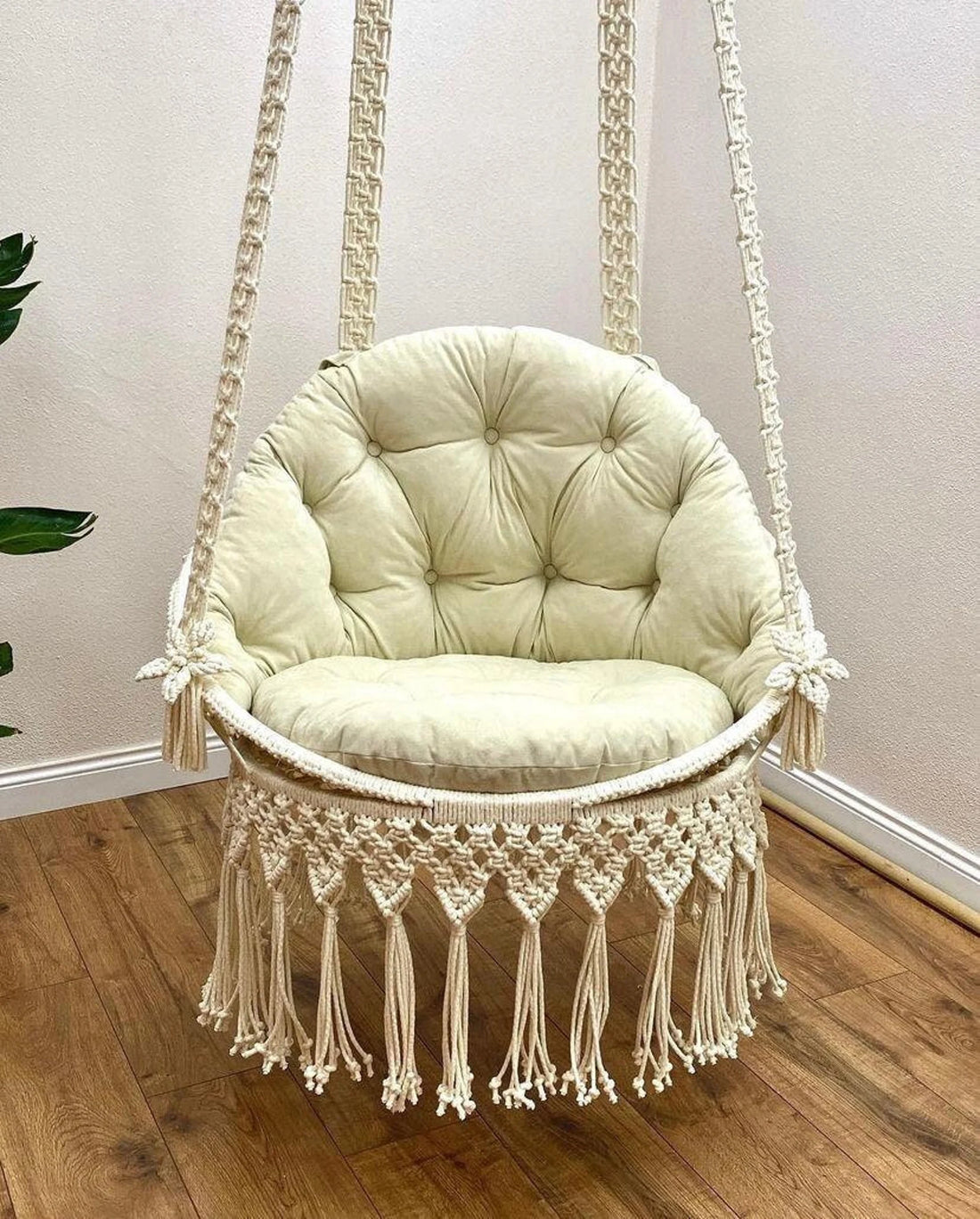 Winter Silk Macrame Swing with Mattress