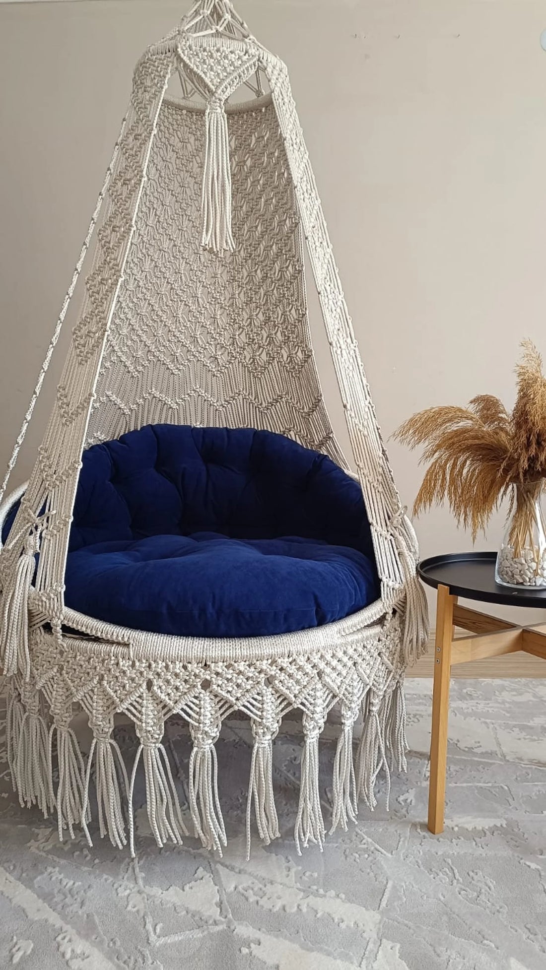 Emerald Macrame Swing with Mattress