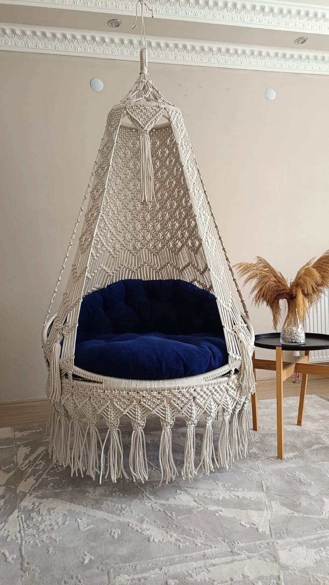 Emerald Macrame Swing with Mattress