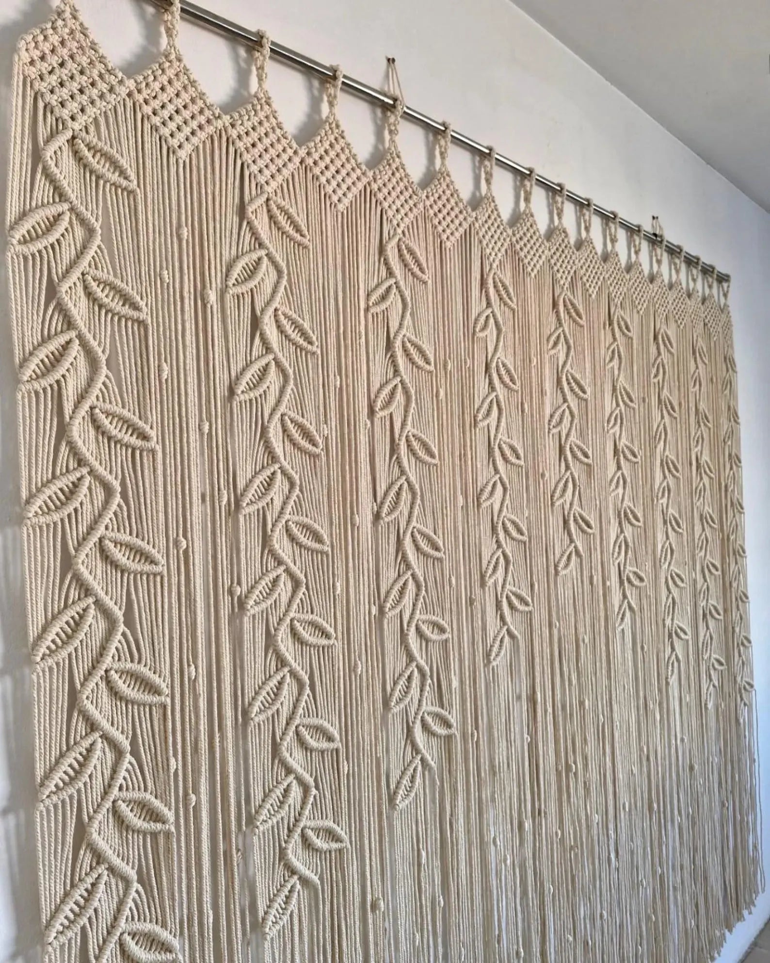 Macrame Curtains For Room and Window | Lage Macrame Backdrop Curtain Online