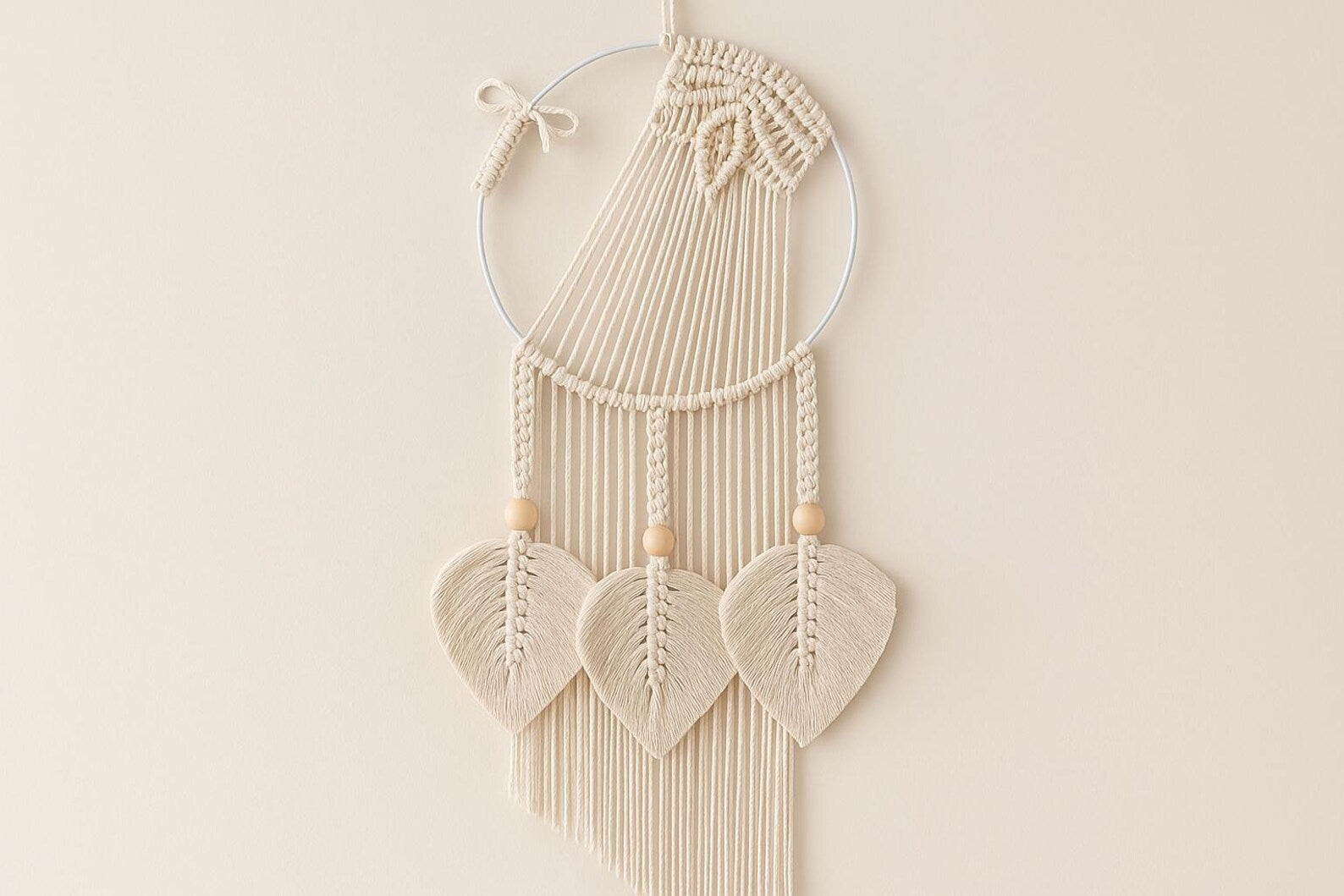 Macrame Dream Catcher Wall Hanging | Macramé Leaf Wall Hanging