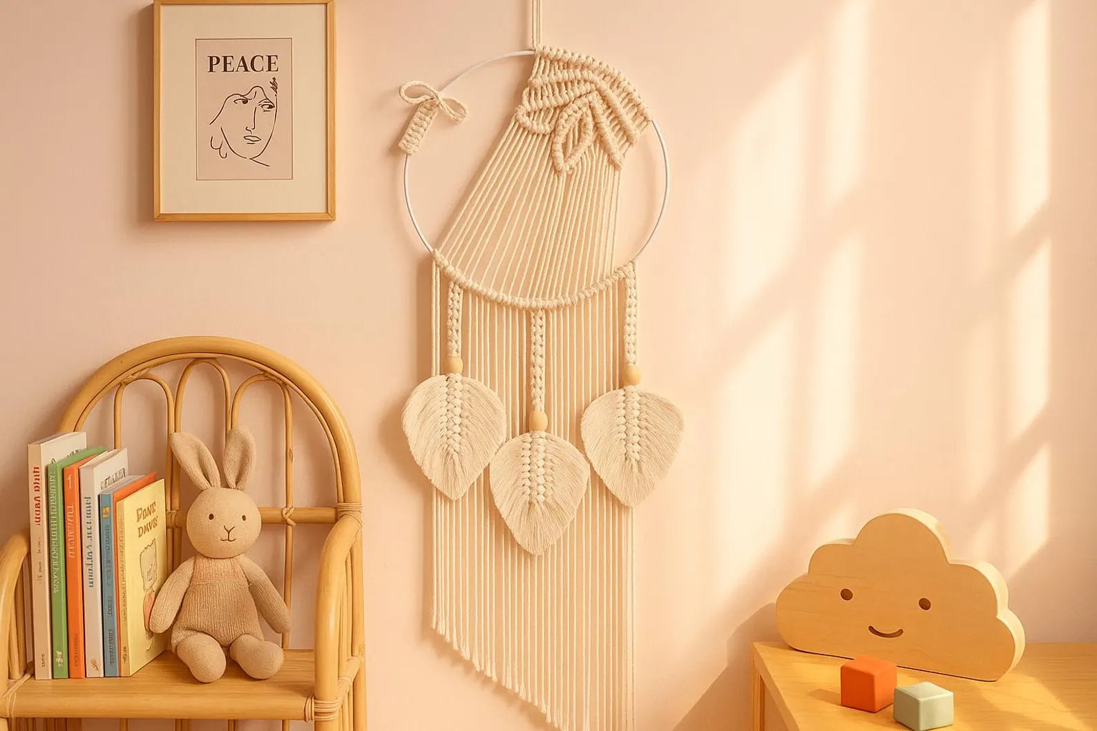 Macrame Dream Catcher Wall Hanging | Macramé Leaf Wall Hanging