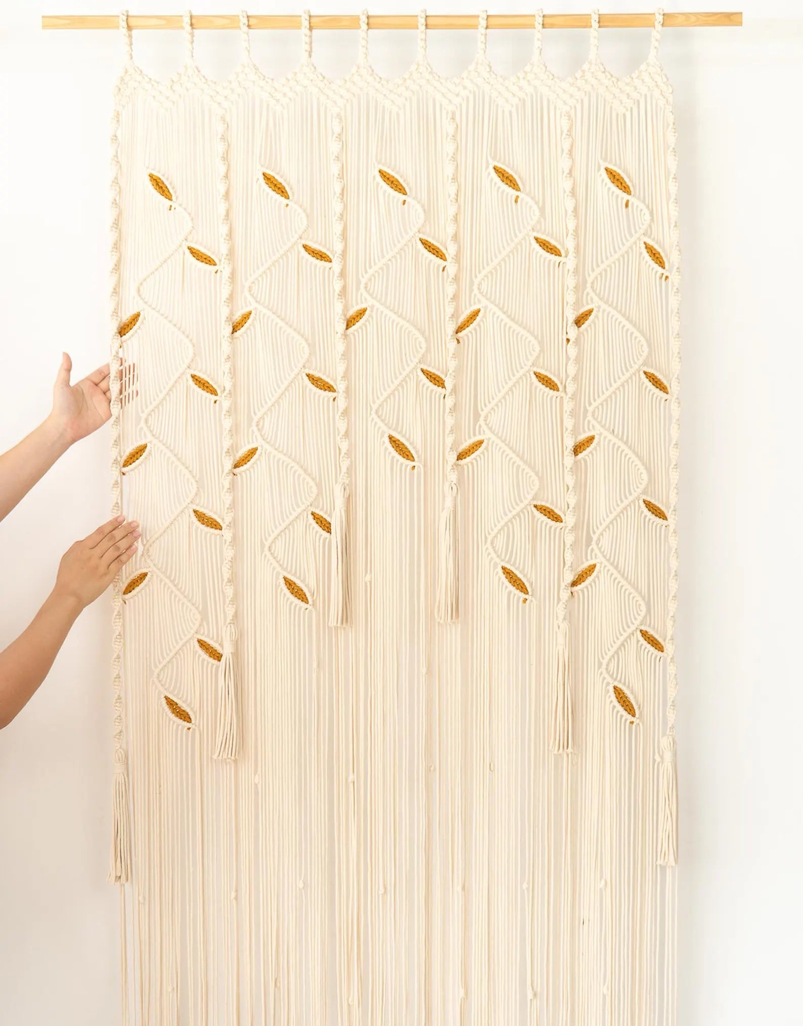 Mom's Rope Macrame Tassel Door Curtain - Large Macrame Cover for Window