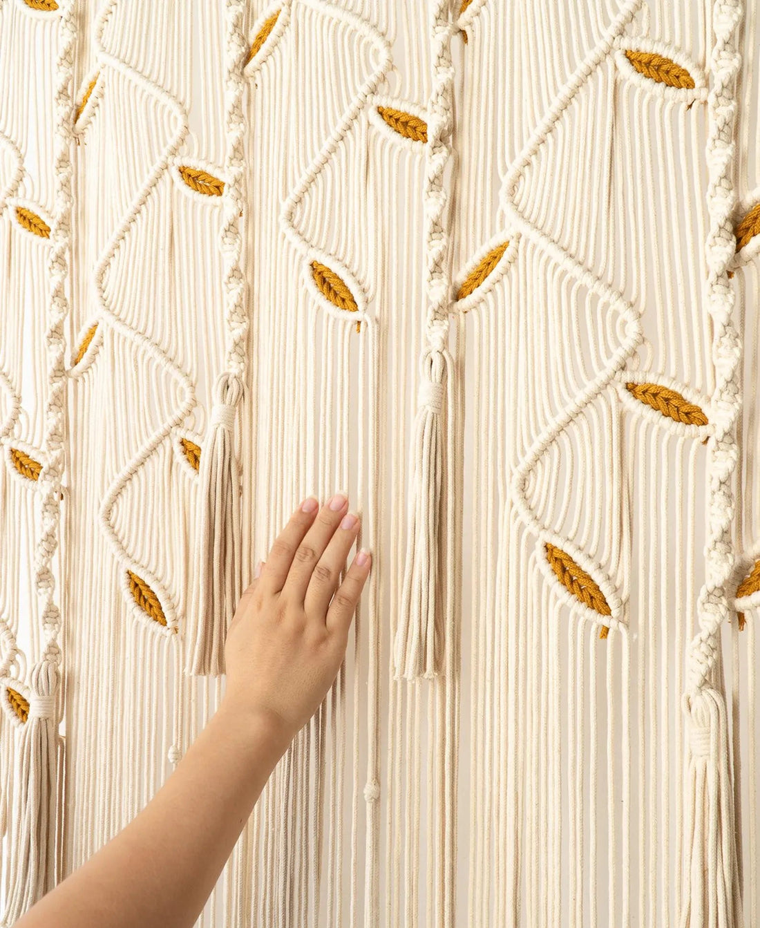 Mom's Rope Macrame Tassel Door Curtain - Large Macrame Cover for Window