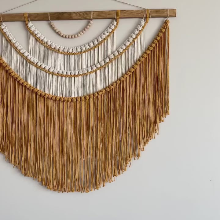 Mom's Rope Mustard Macrame Wall Hanging